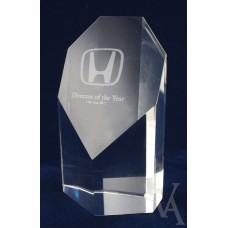 CORPORATE BUSINESS AWARD TROPHY 50mm THICK CRYSTAL BLOCK LASER ENGRAVING 